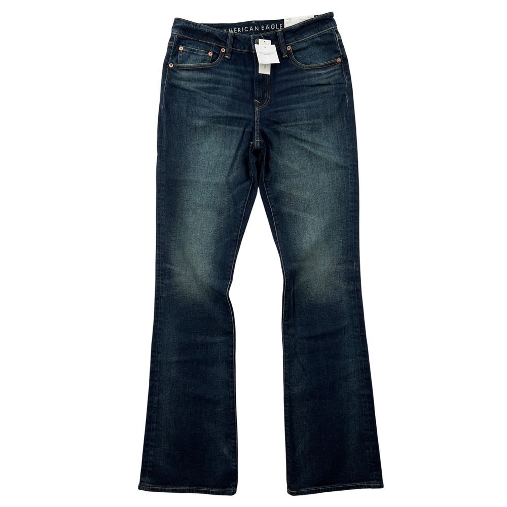 NEW‎ American Eagle Slim Bootcut Jeans Men 32x36 Blue Denim Easyflex Stretch Y2K